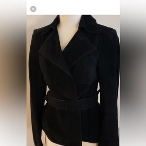 Black suede jacket,tagged at size 10